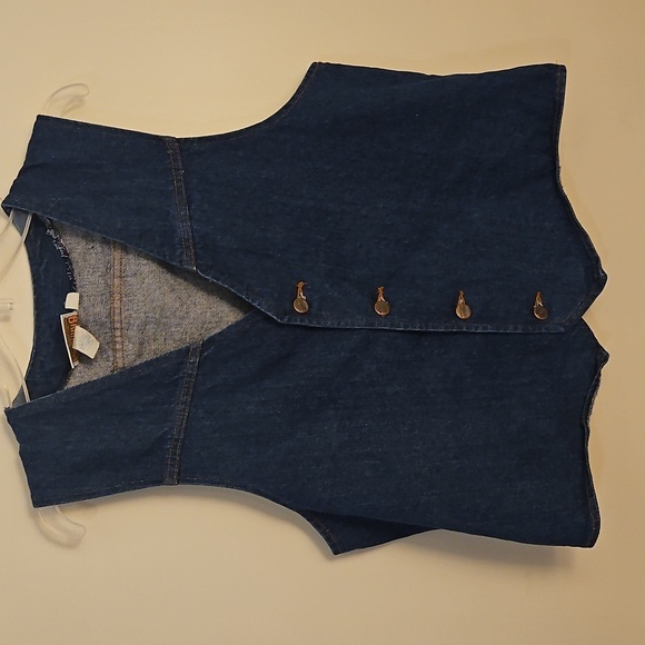 Vtg BRANDERS by Dickies 1970s Denim Waistcoat Vest - Picture 2 of 8